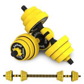 Adjustable Dumbbell Barbell Weight Pair; Free Weight; Multifunction; Home - Yellow_I01ZJH200604561C