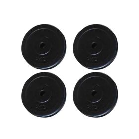 vidaXL Weight Plates 4 pcs 44.1 lbs - Black