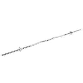 47in Dumbbell Bar Home Gym Fitness Strength Training Bar Silver - Silver