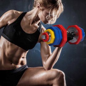 Adjustable Dumbbell 27.5lbs Fast Adjustment Function With Weight Plate 1 Pair - Multicolor