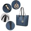 MKF Collection Dinah Light Weight Tote Handbag with Wallet by Mia K - Pewter - Vegan Leather