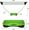 Portable Badminton Net Set Storage Box Base with 2 Battledores 2 Shuttlecocks Large;  Green - KM0948