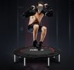 Foldable Trampoline Fitness Trampoline Portable Rebounding Trampoline Indoor/ Outdoor Trampoline - Black