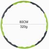 Ergonomic Hula Hoop 8 Section Detachable Design with Wave-Shaped Fitness Exercise Hula Hoop - green/black