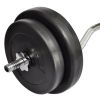 vidaXL Curl Bar with Weights 66.1 lb - Black