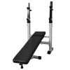 vidaXL Fitness Workout Bench Straight Weight Bench - Black