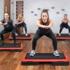 Fitness Aerobic Step 43'' Cardio Adjust 4'' - 6'' - 8'' Exercise Stepper w/Risers - Red - HDPE+EVA