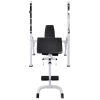 vidaXL Workout Bench with Weight Rack; Barbell and Dumbbell Set 198.4 lb - Black