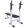 vidaXL Workout Bench with Weight Rack; Barbell and Dumbbell Set198.4 lb - Black