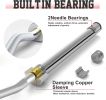 Solid Steel 47 ""Coil Rod Barbell Standard Weight Bar Thread Non-Slip 300 lb Capacity Weight Bar Yellow - Sliver - Metal