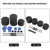 Weight Dumbbell Set 66 LB Adjustable Cap Gym Barbell Plates Body Workout - Black