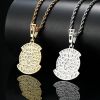 Golden State Warriors Pendant Necklace Copper Inlaid Zircon Personality Fan Memorial Men's Necklace - 96DNJ-gold