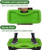 Portable Badminton Net Set Storage Box Base with 2 Battledores 2 Shuttlecocks Large;  Green - KM0948
