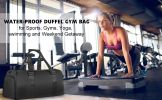 YSSOA Gym Bag for Women and Men; Waterproof Duffel Bag Shoes Compartment; Lightweight Carry; Black; 19 Inch - as Pic