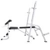 vidaXL Workout Bench with Weight Rack; Barbell and Dumbbell Set 198.4 lb - Black