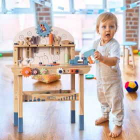 ROBOTIME Workbench Play Set Toddlers Kids Pretend Tool Bench Toy Workshop Toys (Option: WG200)
