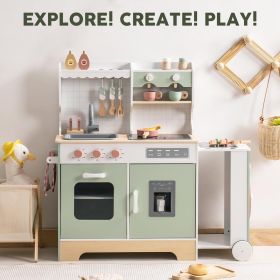 ROBOTIME Cooking Wooden Kitchen Toddler Play Kitchen Accessories Gift Girls Boys (Option: WG386)