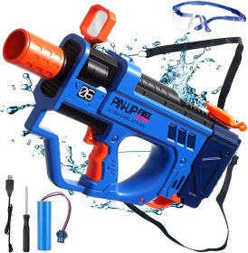 Lectric Water Gun For Adults Kids, Motorized Squirt Guns With Rechargeable Battery   800cc High Capacity, Long Distance Automatic Water Guns Up To 32 (Color: Blue)
