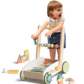 ROBOTIME Baby Walker Push Along Walking Anti-o-leg Bouncer Toddler Activity (Option: WG189)